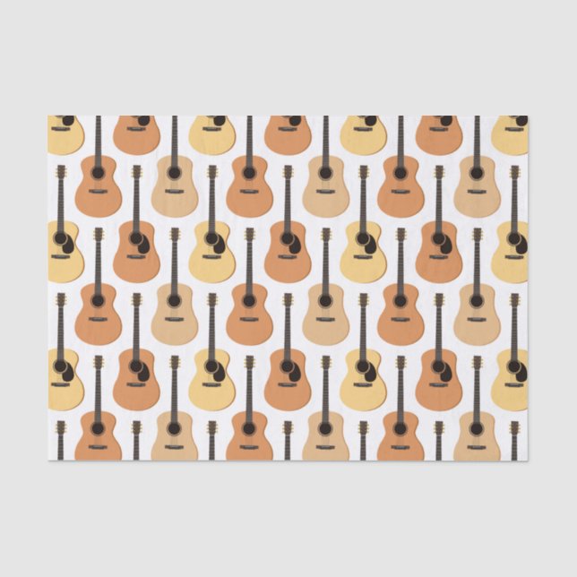 Akustikgitarre-Muster Seidenpapier (Vorderseite)