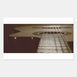 Akustikgitarre Rechteckiger Aufkleber