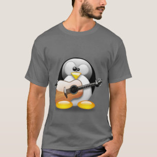 Akustikgitarre Tux (Linux Tux) T-Shirt