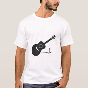 Akustikgitarren-Herzschlag-Lebensader - Musikliebh T-Shirt
