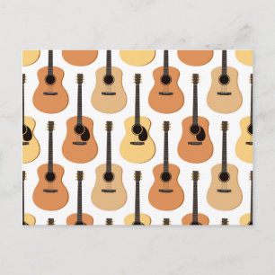 Akustikgitarren-Muster Postkarte
