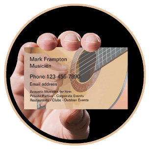 Akustikgitarrenmusiker Visitenkarte