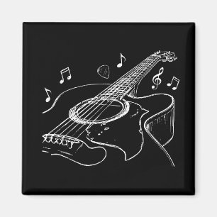 Akustikgitarrespieler Musiker Geschenk Magnet