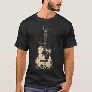 Akustikgitarrespieler Vintage-Rock-Grafik T-Shirt