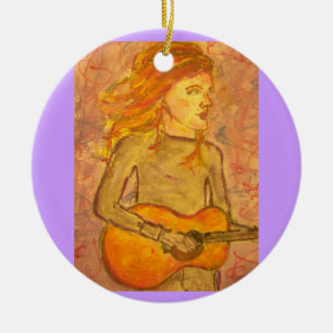 Akustikgitarrezeichnen Keramik Ornament