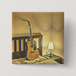 Akustikgitarrist Button