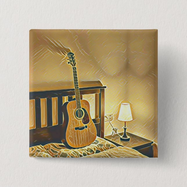 Akustikgitarrist Button (Vorderseite)