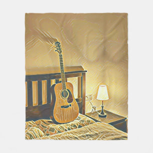 Akustikgitarrist Fleecedecke