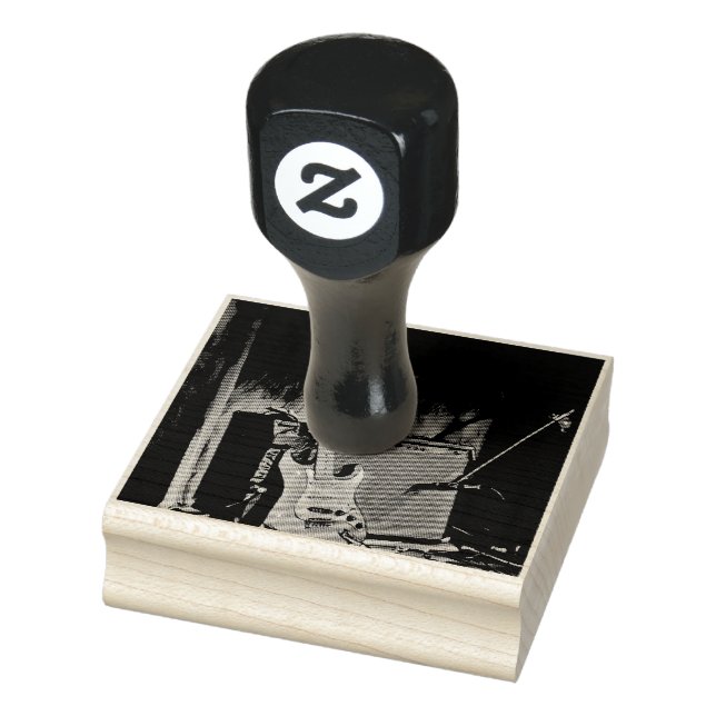 Akustikgitarrist Gummistempel (Stempel)