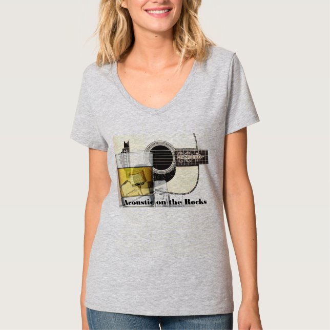 "Akustisch auf den Felsen" - 50 Schatten Felsen T-Shirt (Vorderseite)