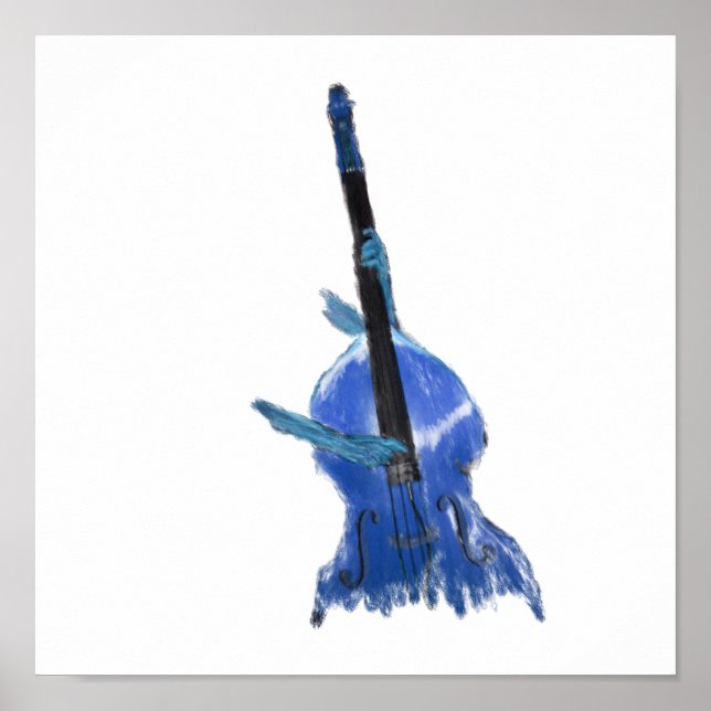 Akustische Doppel-Bass-Kunst für Orchester Poster (Vorne)