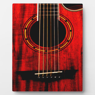 Akustische Gitarre aus Holz Fotoplatte