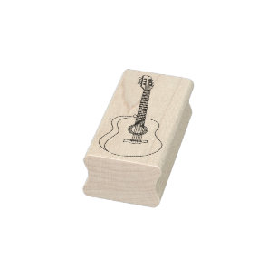 akustische Gitarre-Briefmarke Gummistempel