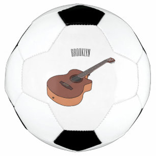 Akustische Gitarre-Cartoon-Abbildung Fußball
