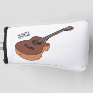 Akustische Gitarre-Cartoon-Abbildung Golf Headcover
