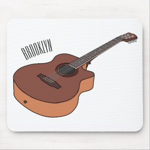Akustische Gitarre-Cartoon-Abbildung Mousepad