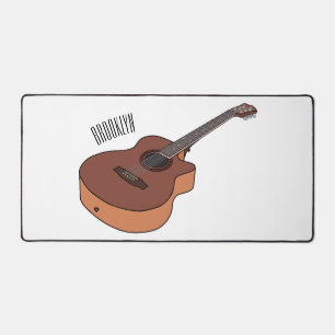 Akustische Gitarre-Cartoon-Abbildung Schreibtischunterlage