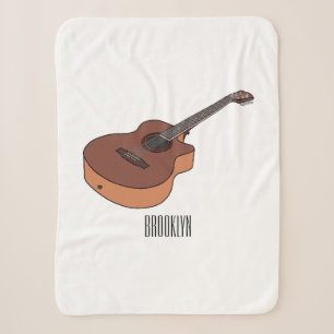 Akustische Gitarre-Cartoon-Abbildung Sherpadecke