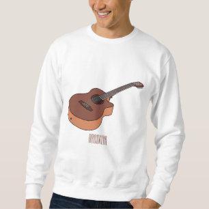 Akustische Gitarre-Cartoon-Abbildung Sweatshirt