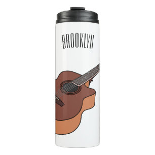 Akustische Gitarre-Cartoon-Abbildung Thermosbecher