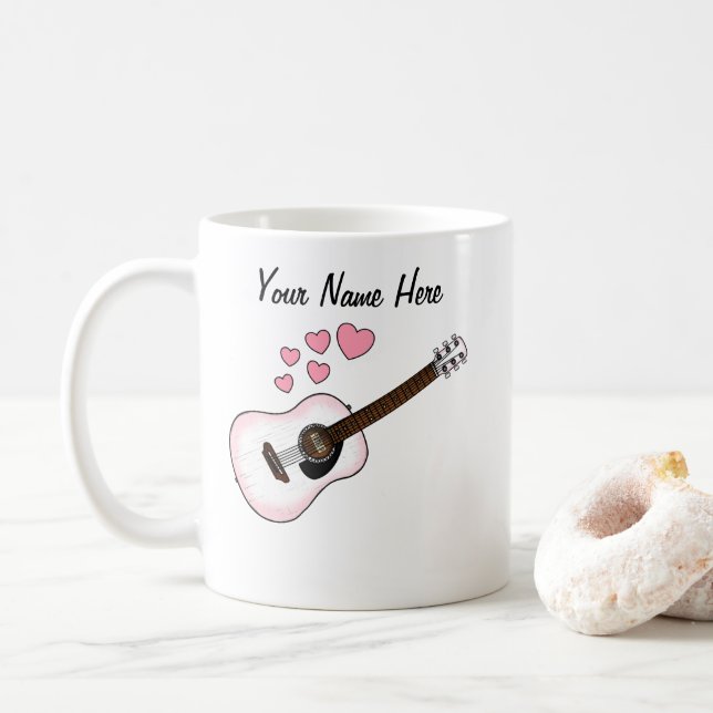 Akustische Gitarre Custom Wedding Tasse Gitarrist (Mit Donut)