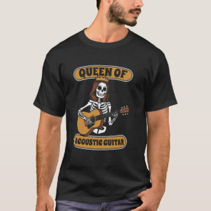 Akustische Gitarre-Gitarrenkönigin T-Shirt