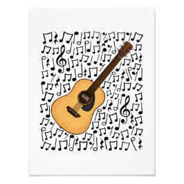 Akustische Gitarre - Gitarrenmusik Gitarrist Musik Fotodruck