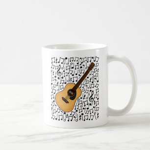 Akustische Gitarre - Gitarrenmusik Gitarrist Musik Kaffeetasse