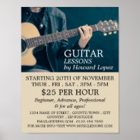 Akustische Gitarre, Gitarrenunterricht Werbung