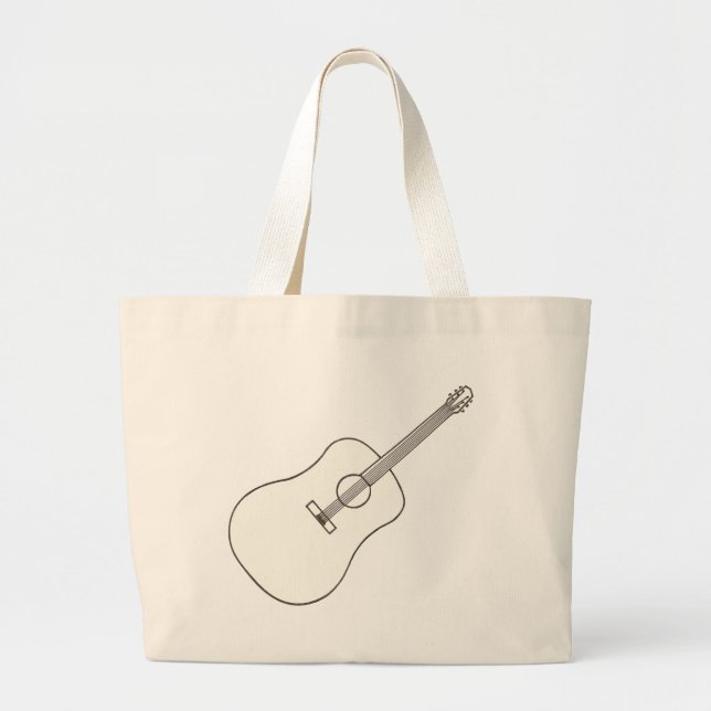 Akustische Gitarre, Kontur zeichnend Taschen (Vorne)