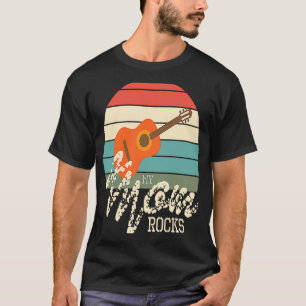 Akustische Gitarre Mama Rocks Gitarrist T-Shirt