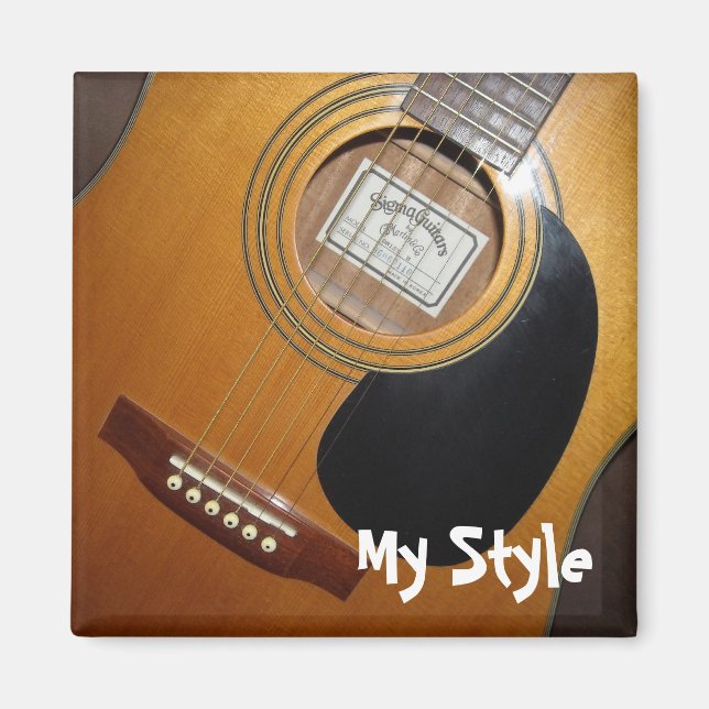 Akustische Gitarre - Mein Stil Magnet (Vorne)