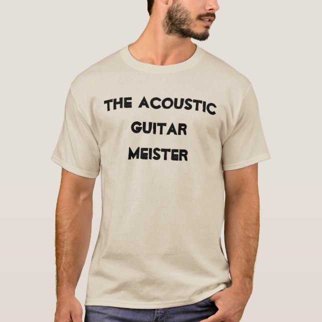 Akustische Gitarre Meister Musikinstrument T-Shirt (Vorderseite)