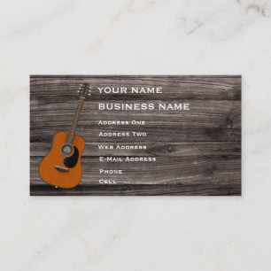 Akustische Gitarre - Music Business Card Visitenkarte
