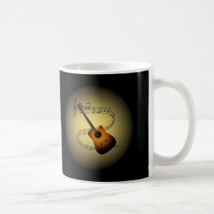 Akustische Gitarre~ Musikskala ~ Musikalischer Glo Kaffeetasse