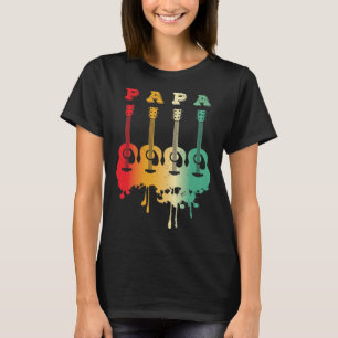 Akustische Gitarre - Papa - Cooles Guitaristengesc T-Shirt