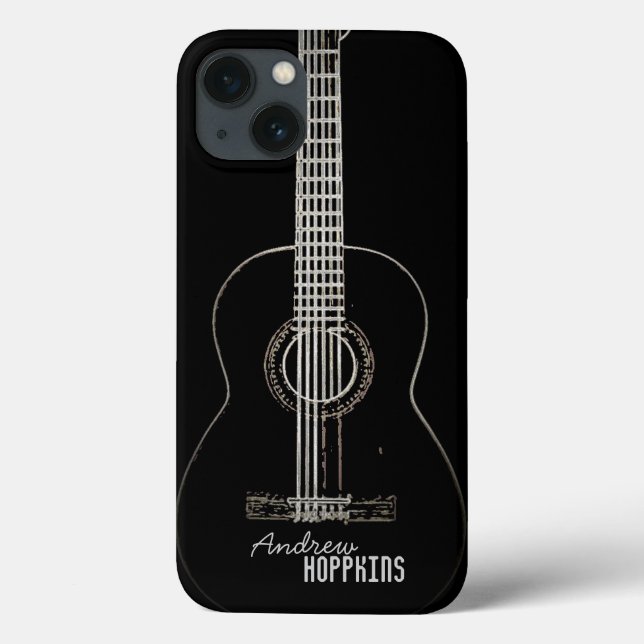Akustische Gitarre Personalisiert Case-Mate iPhone Hülle (Rückseite)