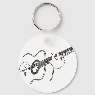 akustische Gitarre Schlüsselanhänger