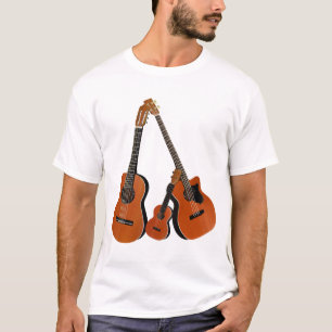 Akustische Gitarre Ukulele und akustischer Bass T-Shirt