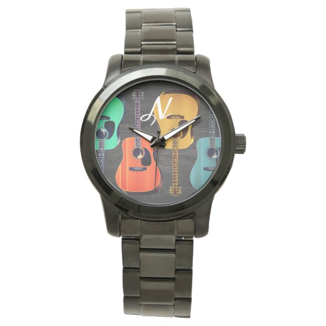 Akustische Gitarren Erstmusik Armbanduhr (Vorderseite)