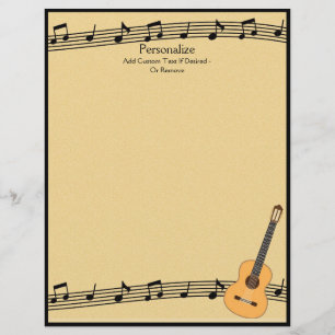 Akustische Gitarren-Instrumentengeräte-Musiknoten