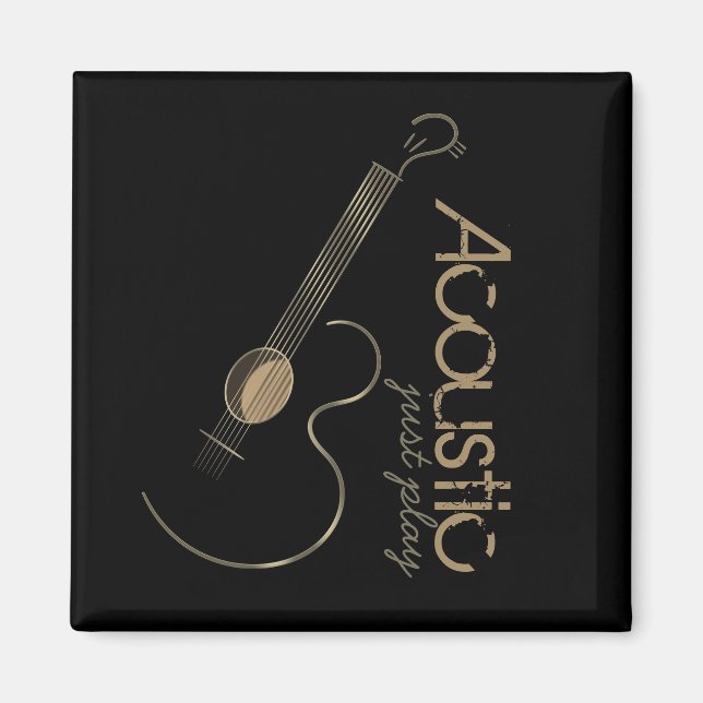Akustische Gitarren-Logo-Magnete Magnet (Vorne)