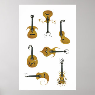 Akustische Gitarren Poster