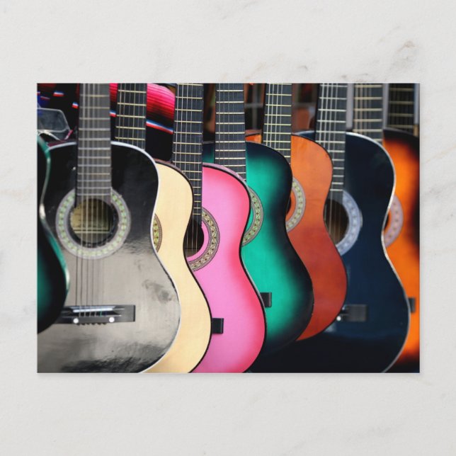 Akustische Gitarren Postkarte (Vorderseite)