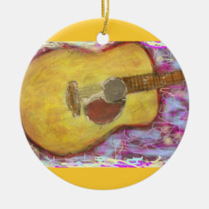 Akustische Gitarrenfarben Keramikornament