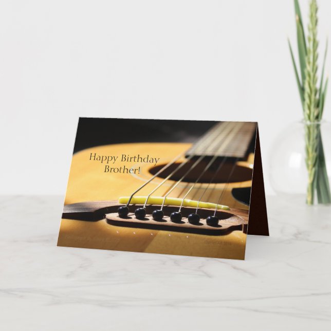 Akustische Gitarrenfotografie, glücklicher Geburts Karte (Vorderseite)