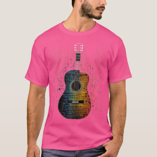 Akustische Gitarrenmatrix Style Player Gitarrist B T-Shirt
