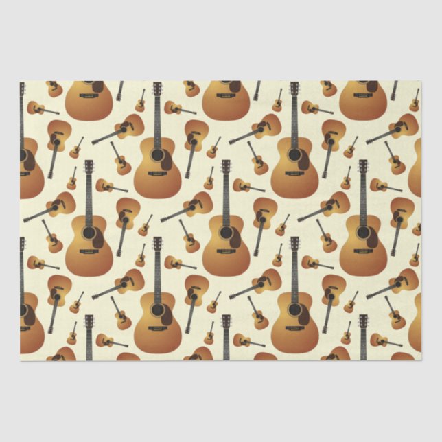 Akustische Gitarrenmusiklehrerin Seidenpapier (Vorderseite)