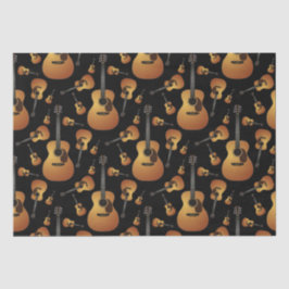 Akustische Gitarrenmusiklehrerin Seidenpapier