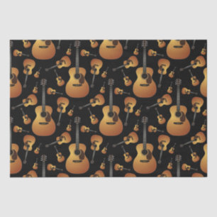 Akustische Gitarrenmusiklehrerin Seidenpapier